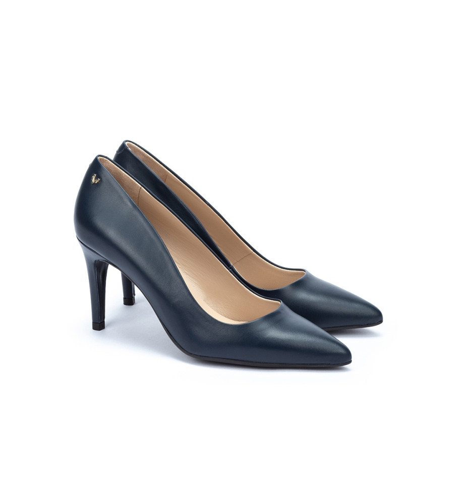 Sapatos Martinelli Thelma em couro azul-marinho - Altura do salto: 8,5 cm -