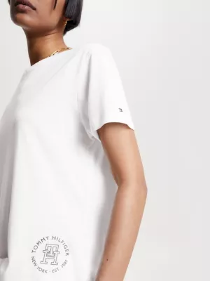 Camiseta de gola redonda com logo