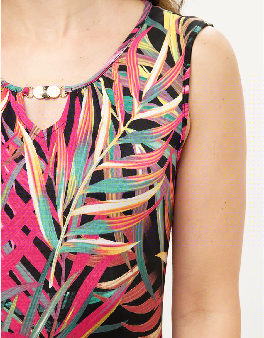 Robe rose palmier