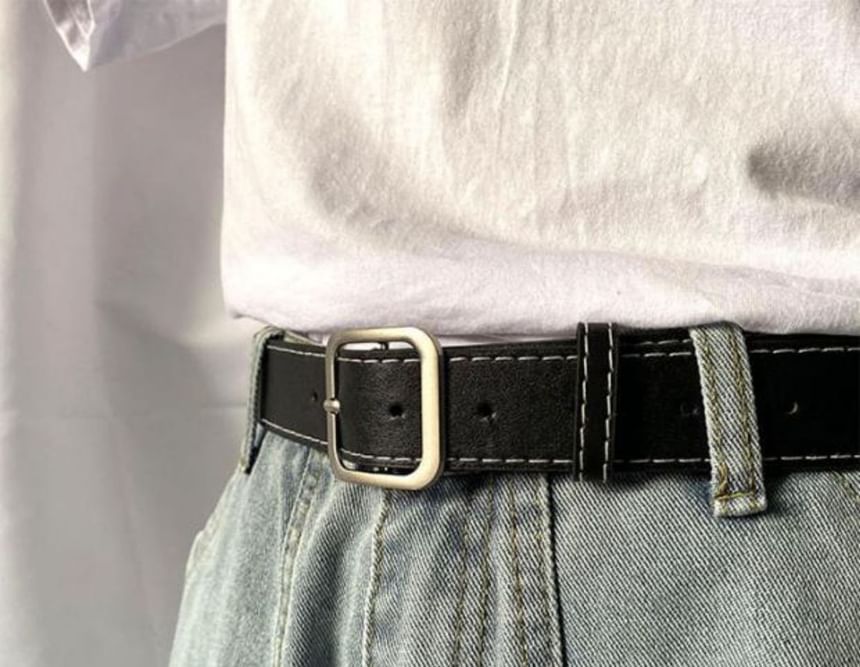 Sinlarity - Kunstleren riem met contrasterende stiksels