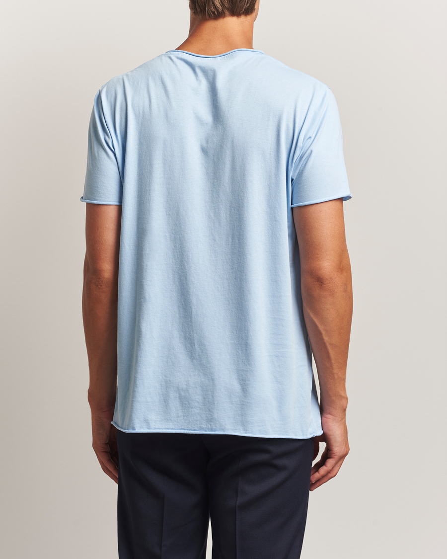 Filippa K Roll Neck Crew Neck T-Shirt Frost Blue