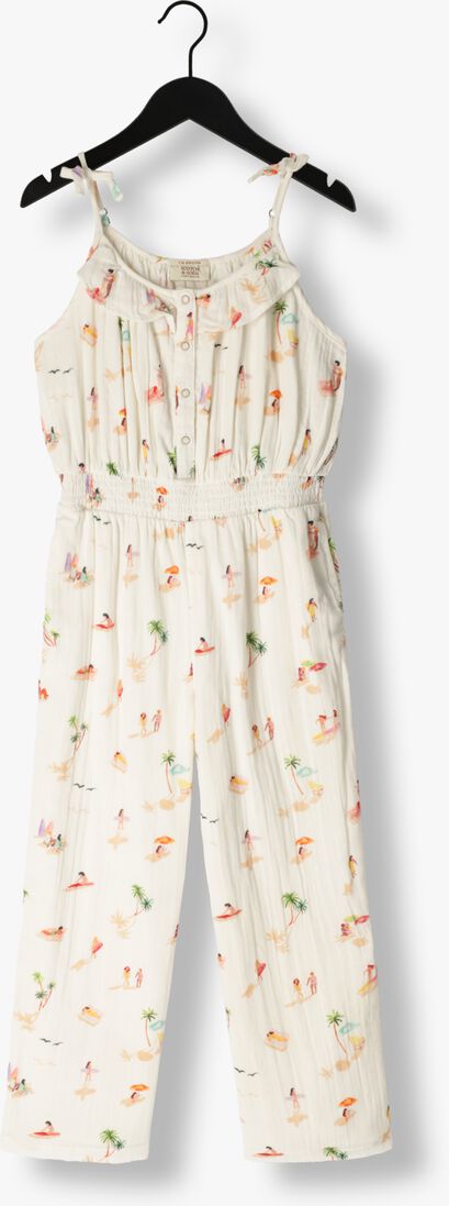 SCOTCH & SODA ecru scotch & soda jumpsuit all-over printed crinkle cotton all-in-one