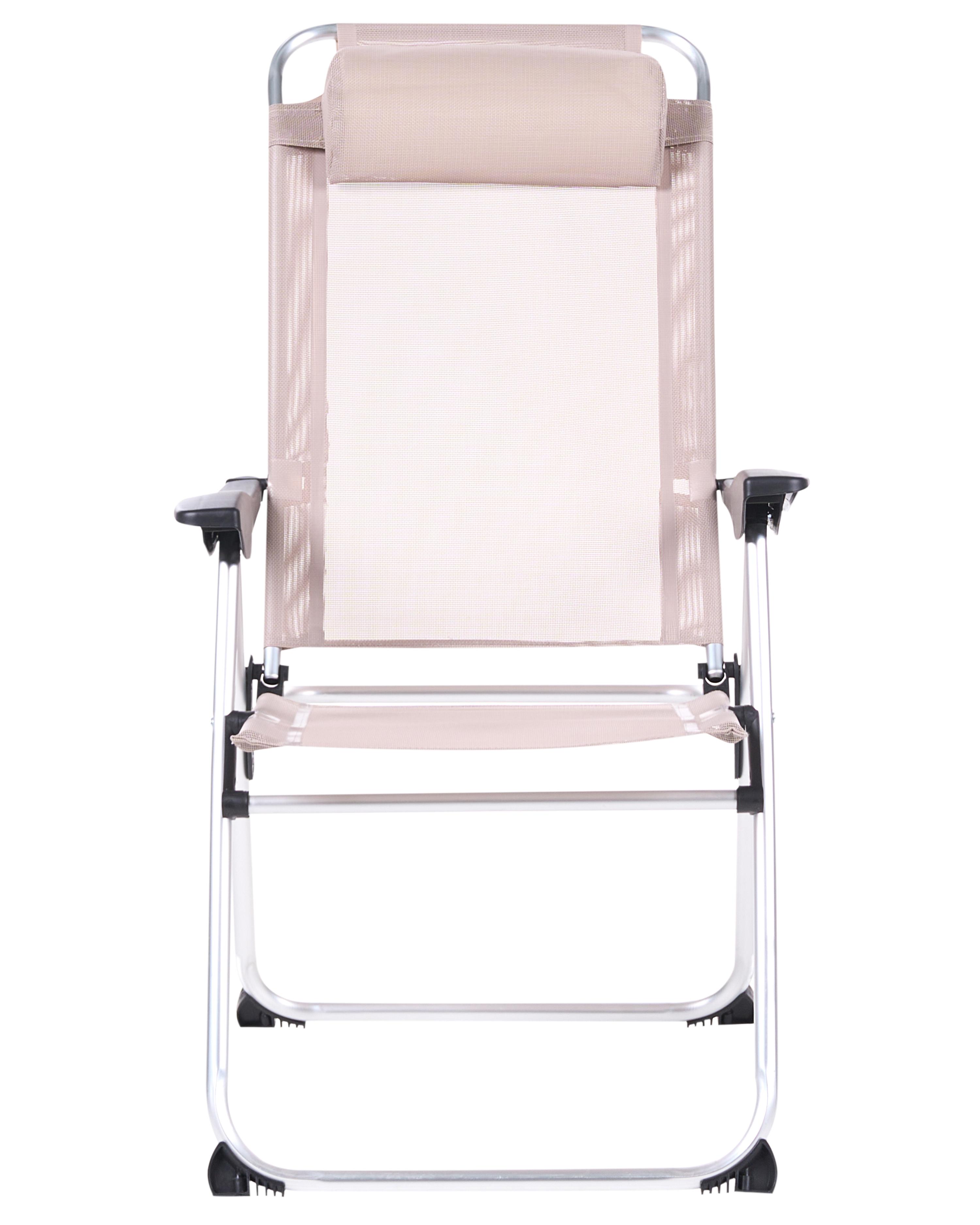 Set van 2 tuinstoelen ASINE inklapbaar Metaal Beige