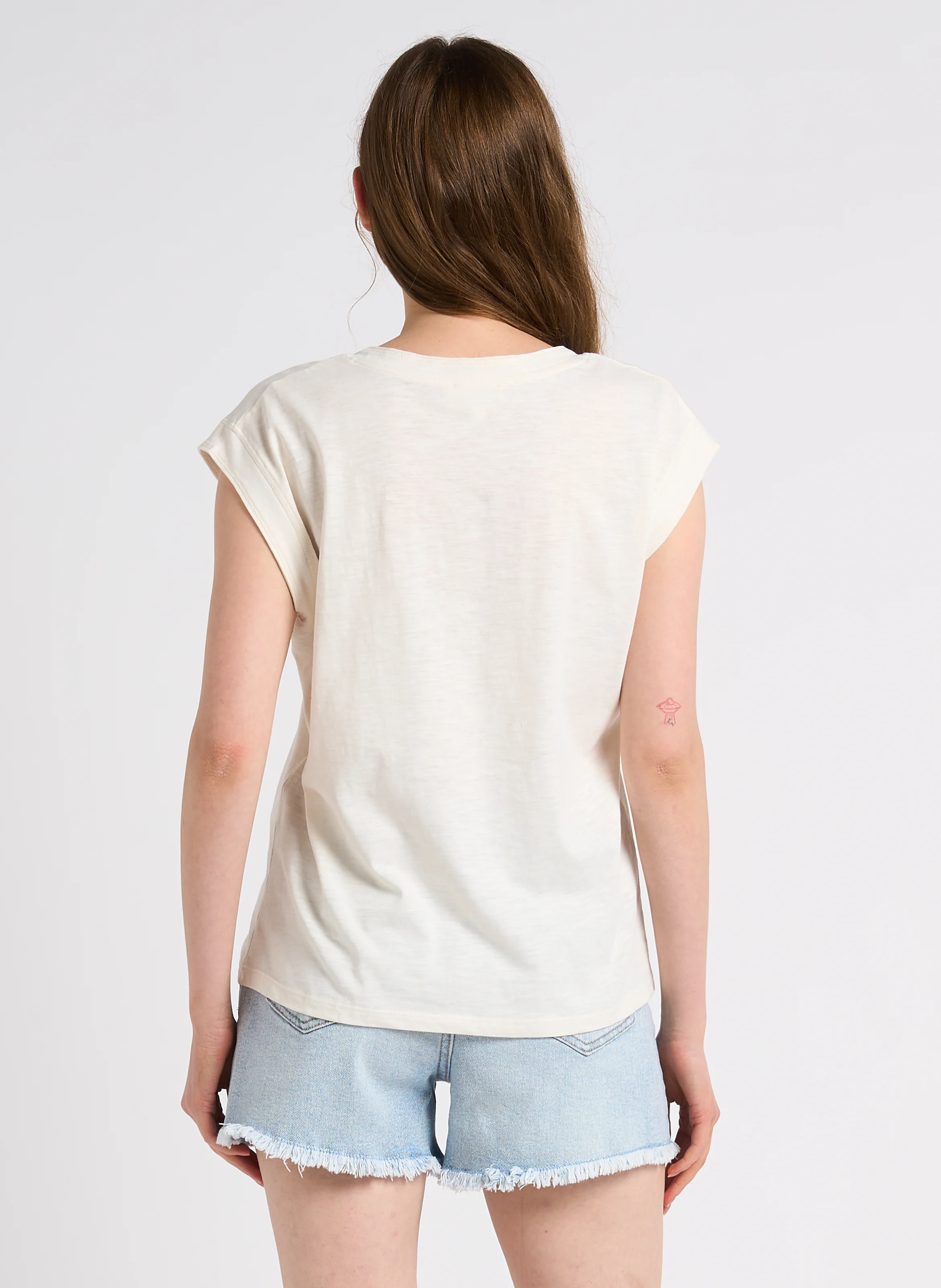 DELYA - Débardeur chiné en coton | Beige