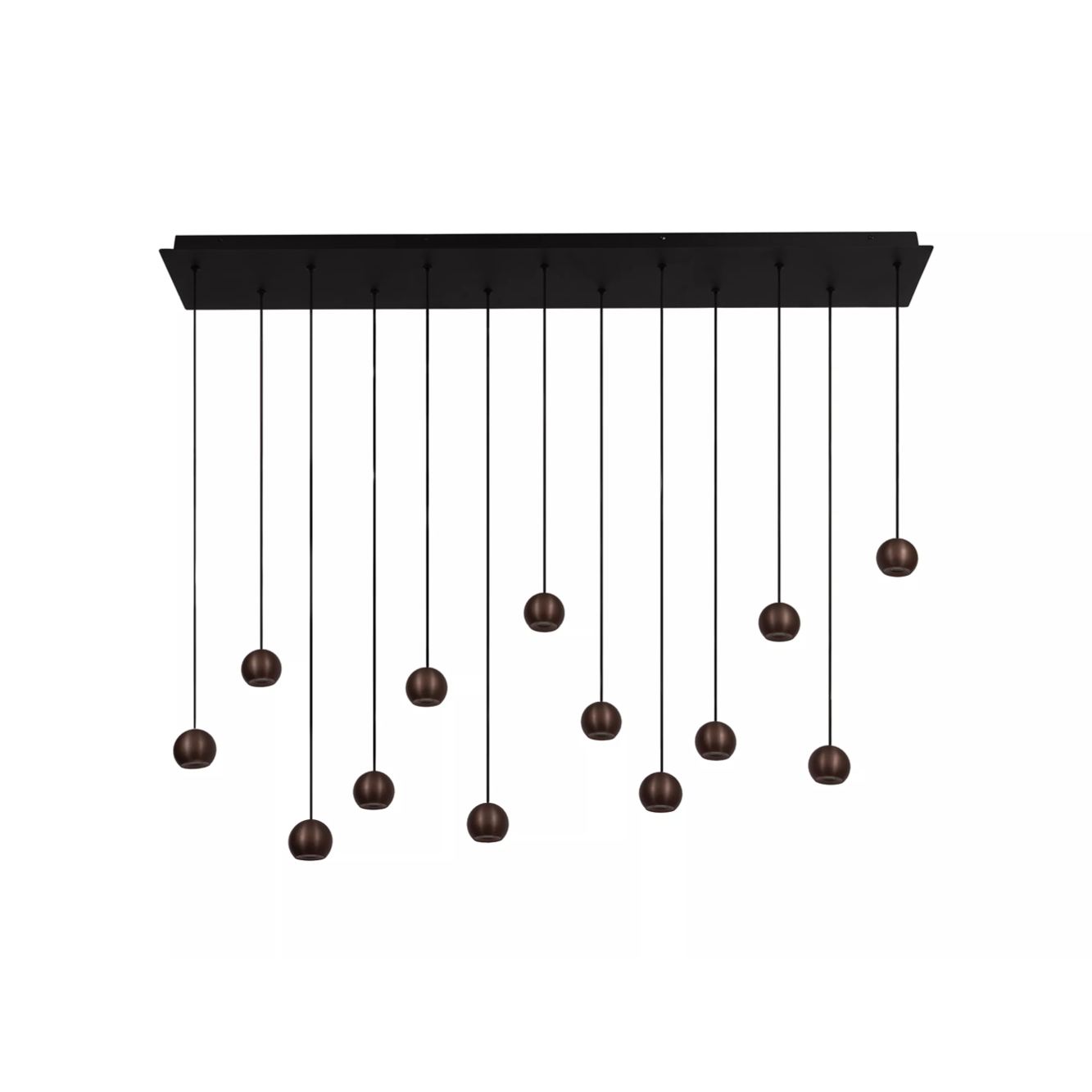 Hanglamp Montana balk cct 13-lichts koffie