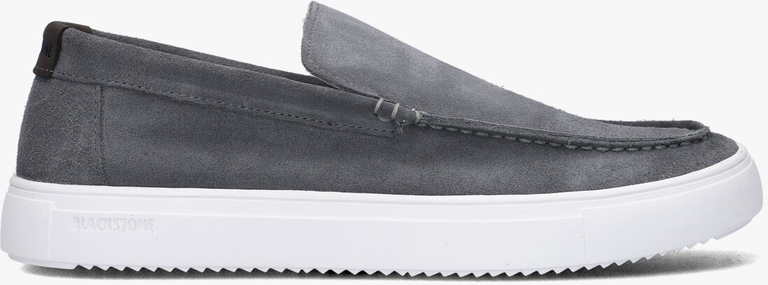grijze blackstone loafers giulio