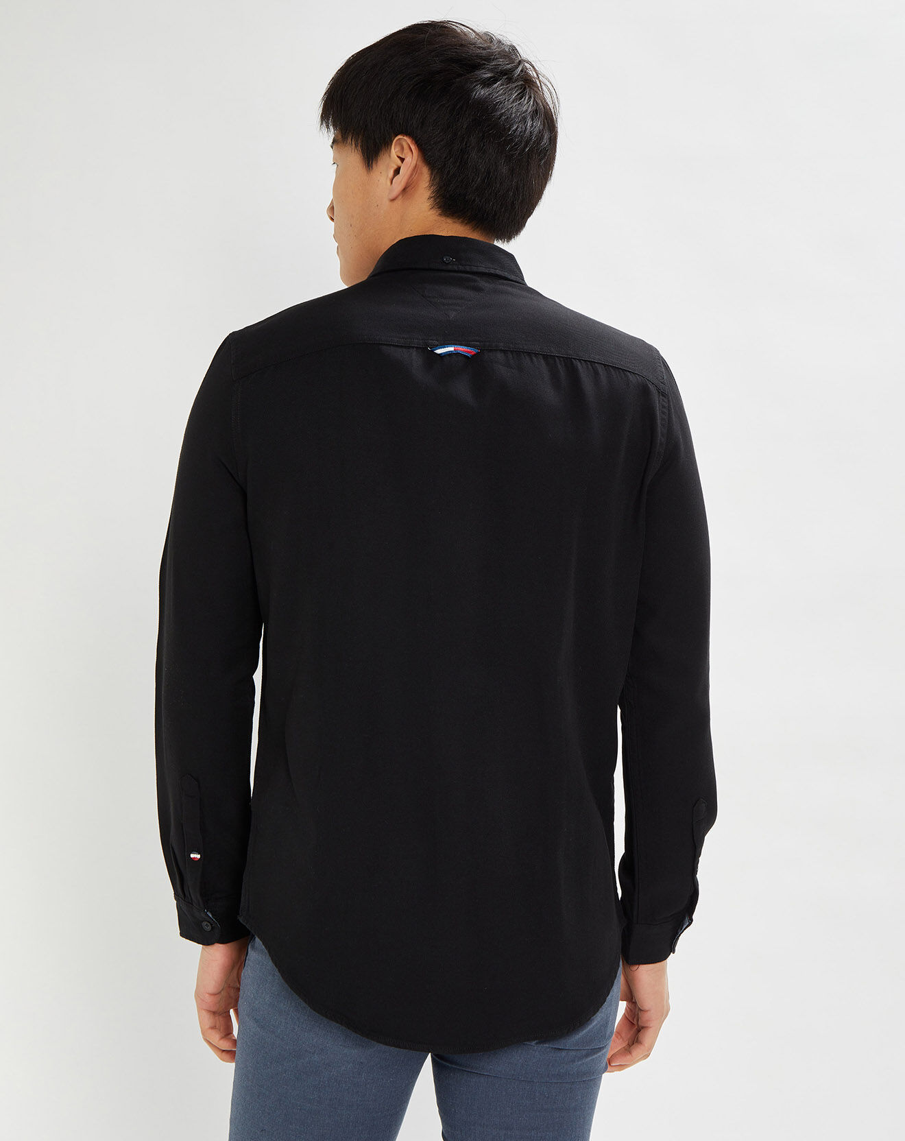 Tommy Jeans Chemise droite Tencel Mini Flag noire