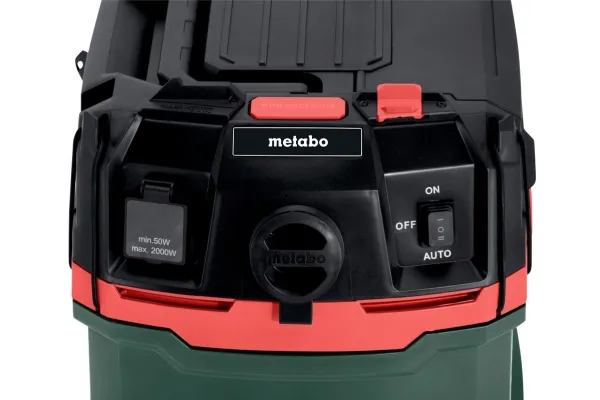 Metabo ASA 30 L PC, 1200 W, Tromle vakuum, Tør&våd, 30 L, 78 dB, Sort, Grøn, Rød