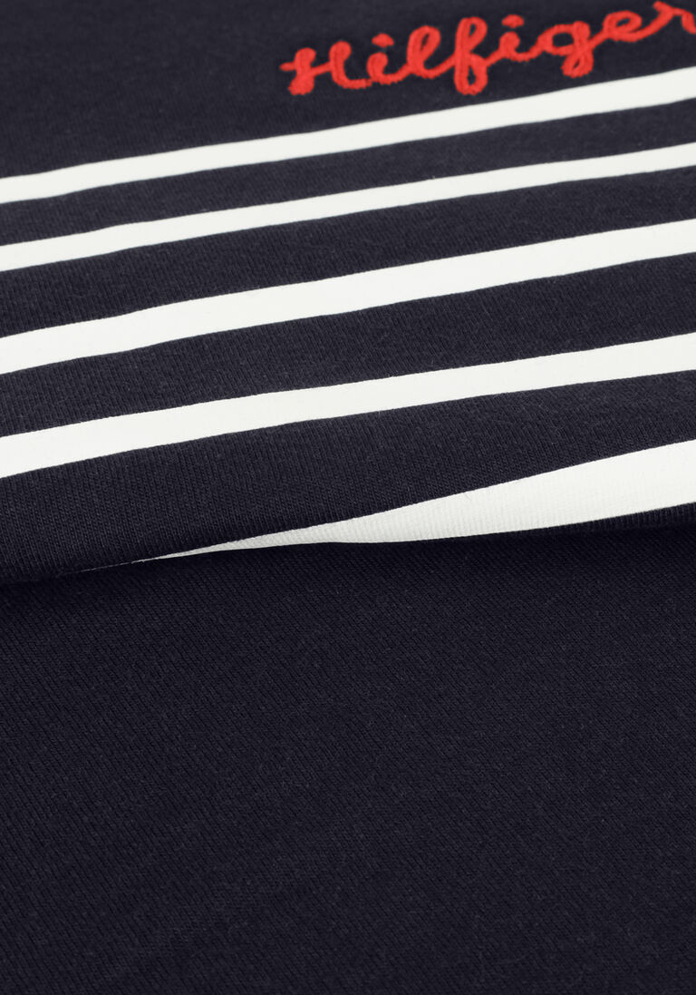 TOMMY HILFIGER donkerblauwe tommy hilfiger t-shirt tlx stripe emb c-nk ss