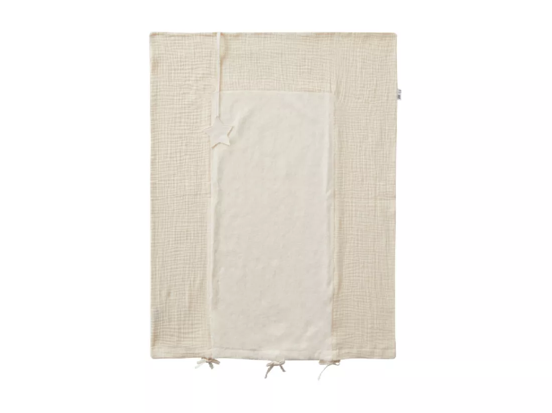 Housse pour matelas à langer bébé 100 % coton Mix and Match - Mousse de lait - 60 x 80 cm