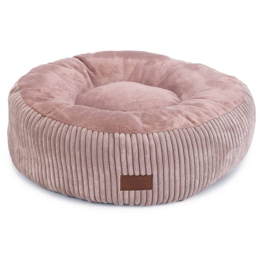 Lit nervuré pour chat rose 50x17 cm