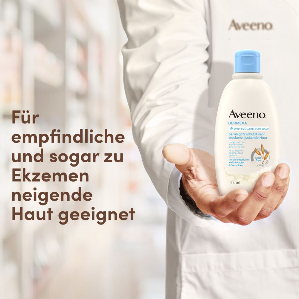 Aveeno® Dermexa vegane Duschcreme mit Haferkomplex für trockene Haut