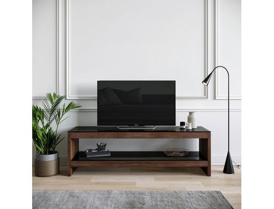 CONCEPT1 - Meuble TV Tv301 noyer 140 x 40 x h45 cm
