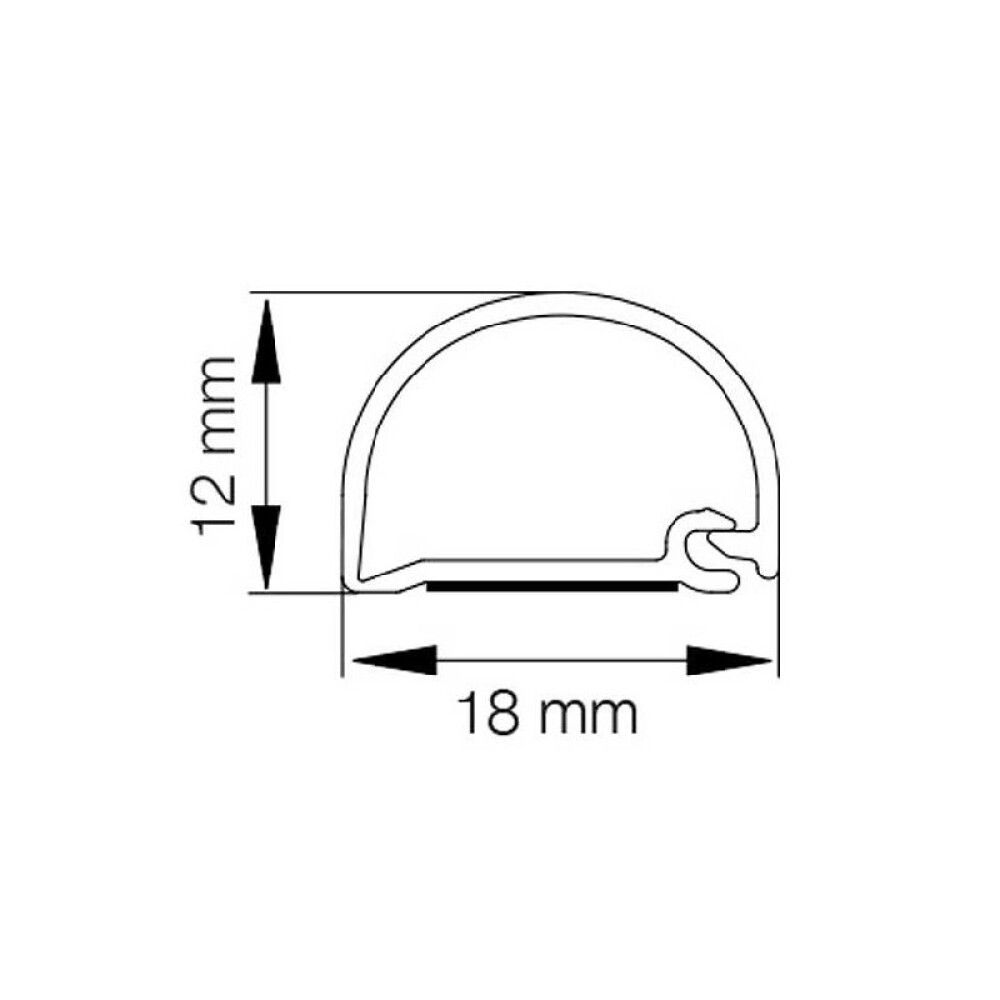 KABELKANAL SELVKLEBENDE 12X18MM 2,5M HVIT