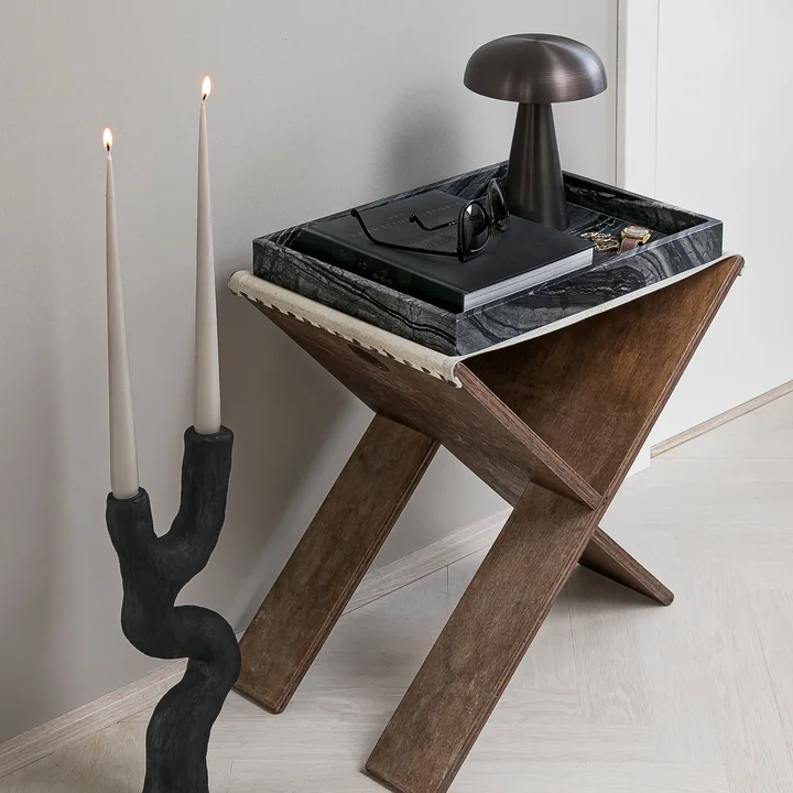 Mette Ditmer - Marble Tablett, 16 x 31 cm, dark forest