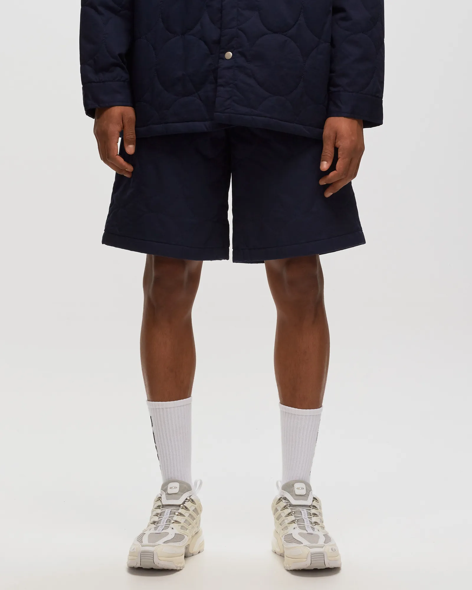BSTN Brand Logo Pattern Quilted Shorts