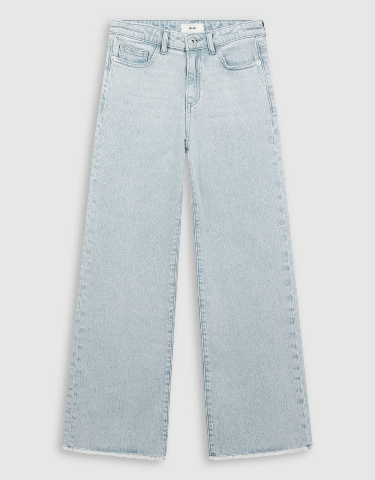 Wide Leg Fit Jeans Lichtgrijs