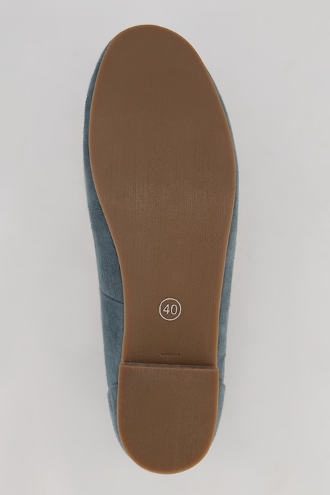 Leder-Ballerinas, Schleife, Wechselfußbett, Weite H