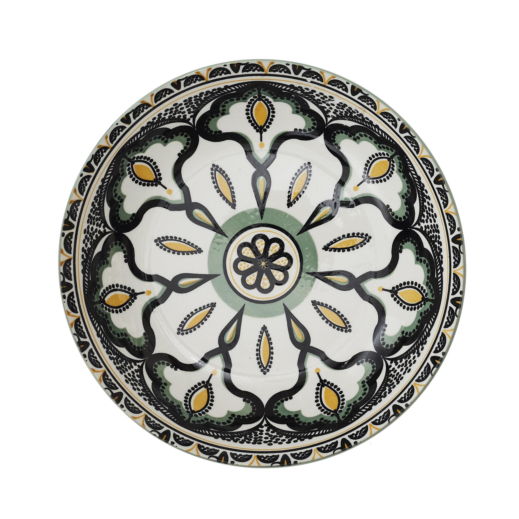 ASSIETTE CREUSE MANDLA VERT D.20CM