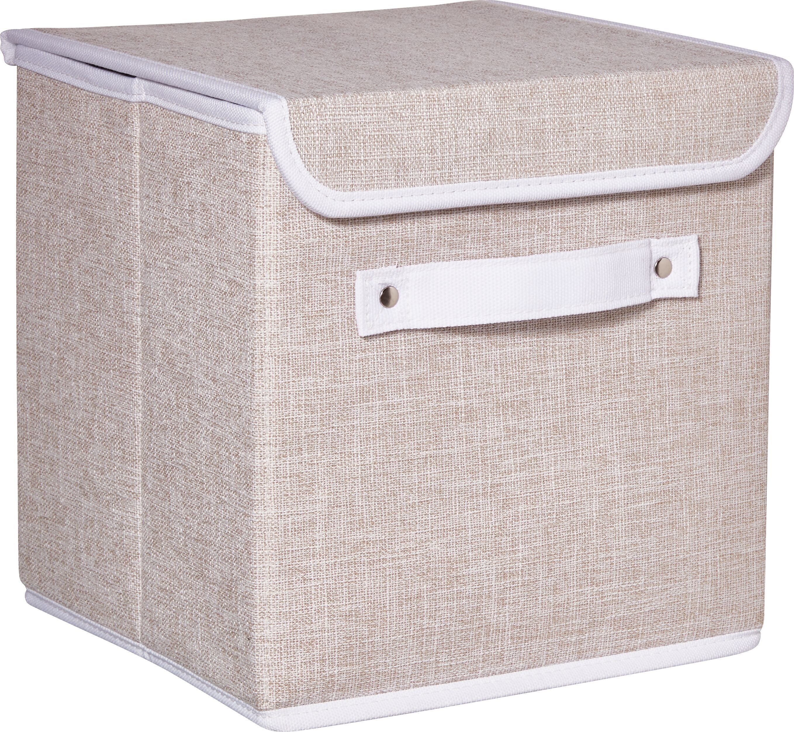 BIANCA Aufbewahrungsbox - Beige / B: 25.0 cm x T: 25.0 cm x H: 25.0 cm