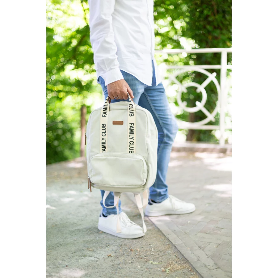 CHILDHOME Wickelrucksack Family Club Signatur Off White