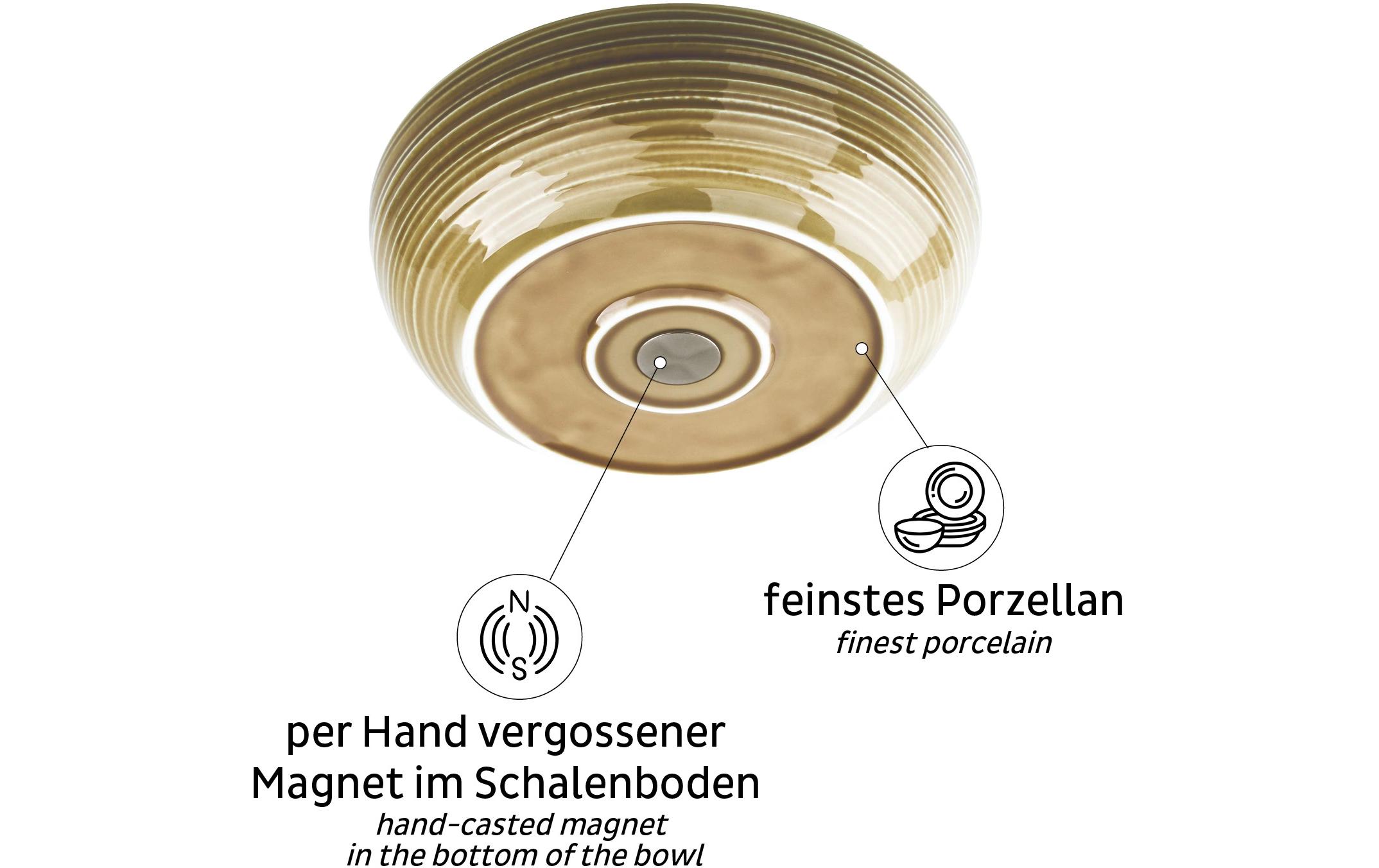 Magnet-Food-Bowl BeigeStabile Outdoor-Schale für unterwegs