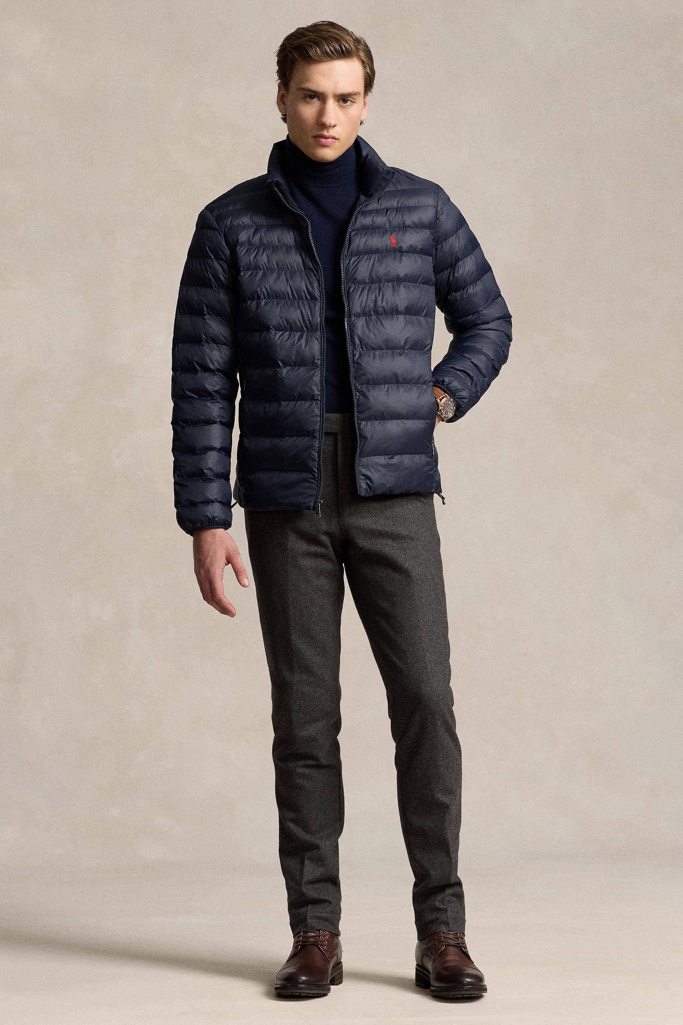 POLO Ralph Lauren gewatteerde jas donkerblauw