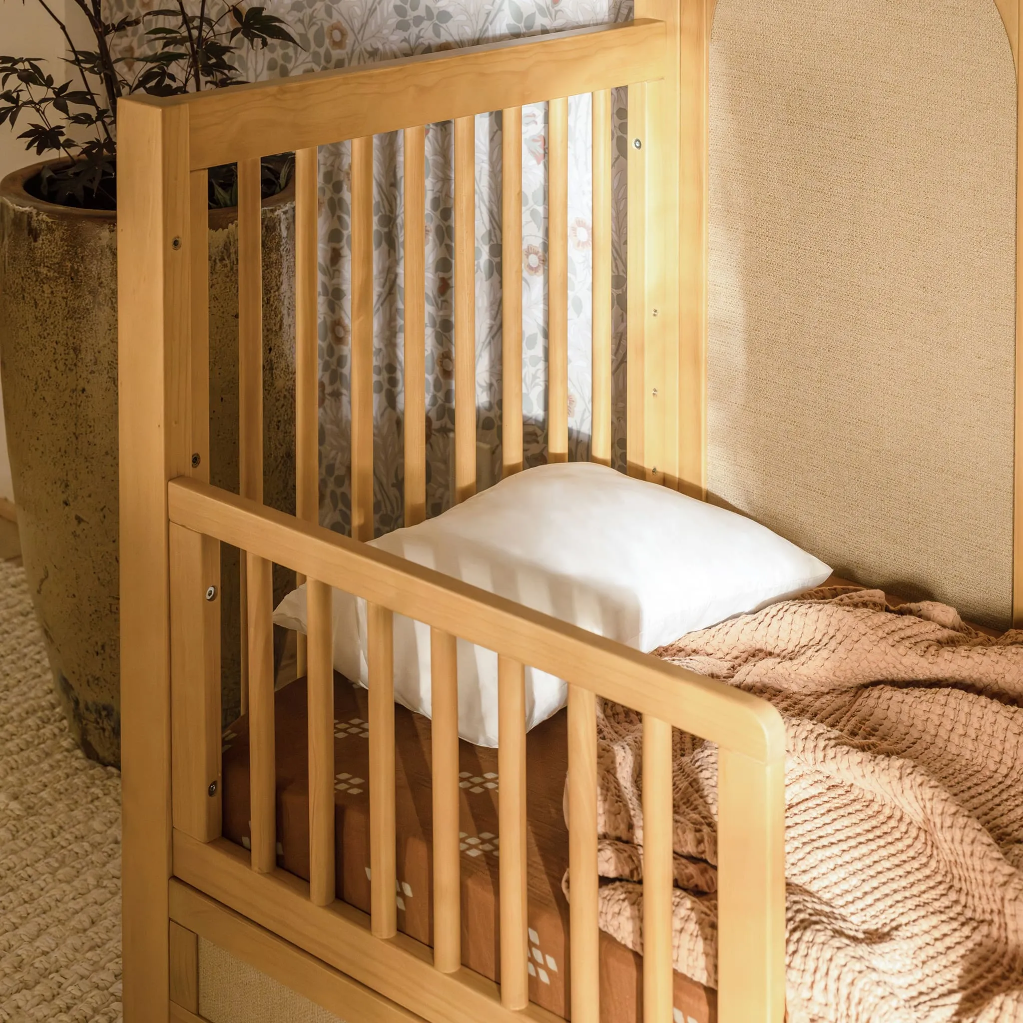DaVinci Couchette Convertible 4-en-1 Eloise - Miel et Tissu Eco-Weave