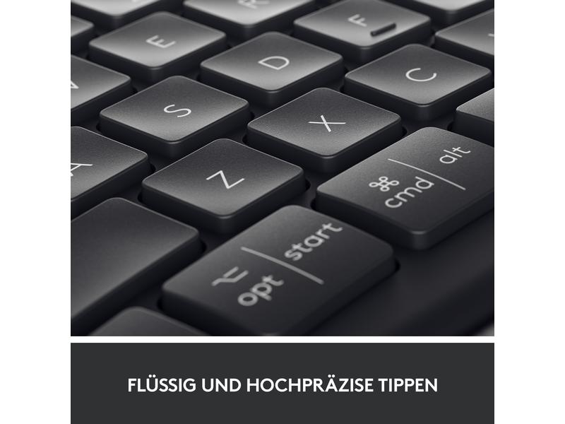 Logitech Tastatur Ergo K860 Ergonomische und kabellose Tastatur