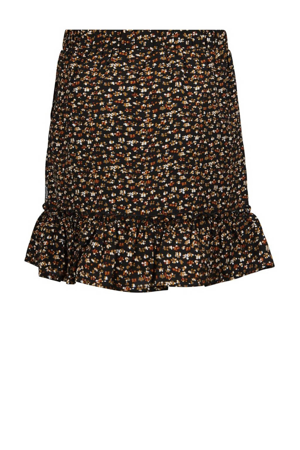 Retour Jeans gebloemde rok Dizzy zwart/geel
