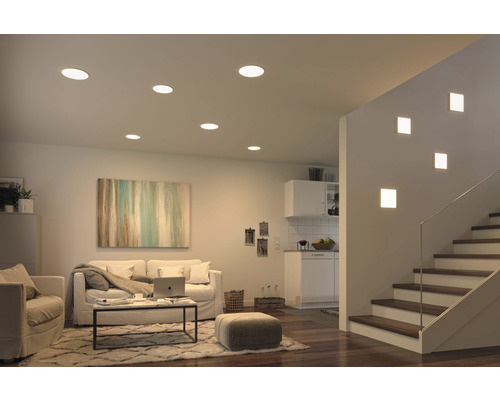 LED inbouwpaneel IP44 3-staps dimbaar 21W 1650 lm 3000K Ø 21,5 cm Inbouw Ø 0,45-19 cm Veluna VariFit satijn 230V