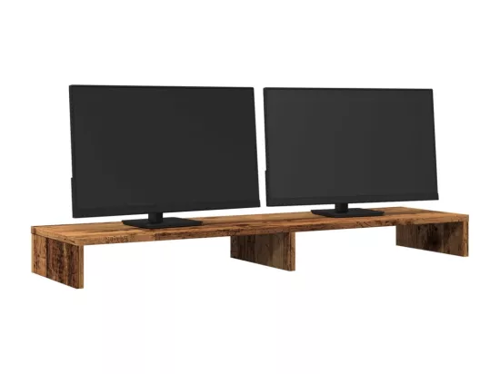 Support de moniteur vieux bois 100x27x10 cm bois d'ingénierie