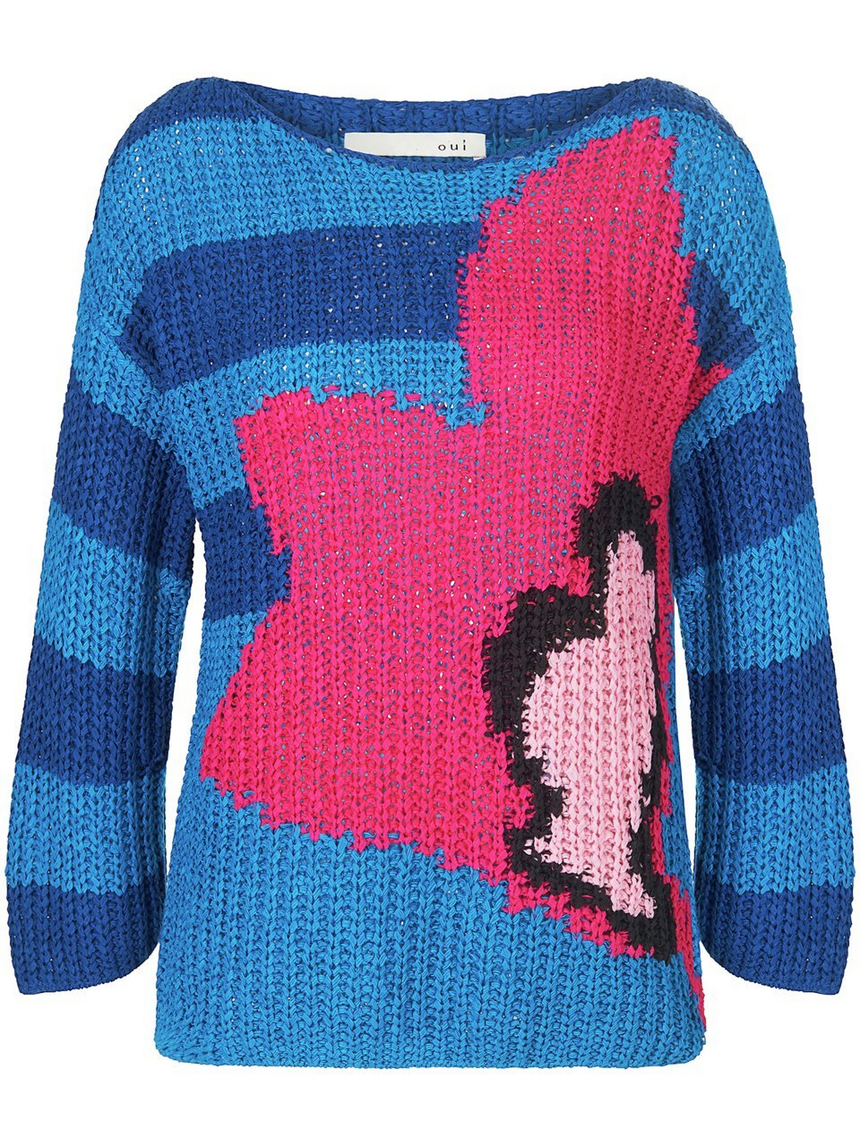 Pullover mit U-Boot-Ausschnitt