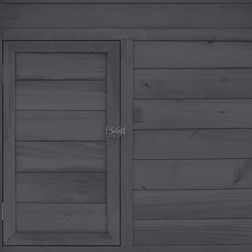 Poulailler 152 x 96 x 110 cm bois de sapin massif gris et blanc