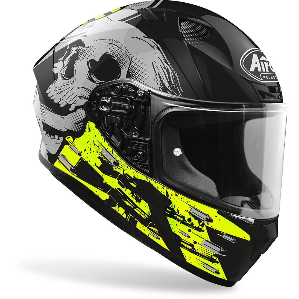 Airoh - Casque Valor Akuna Noir / Gris / Jaune fluo