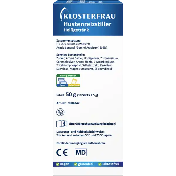 Hustenreiz-Stiller Heißgetränk Sticks