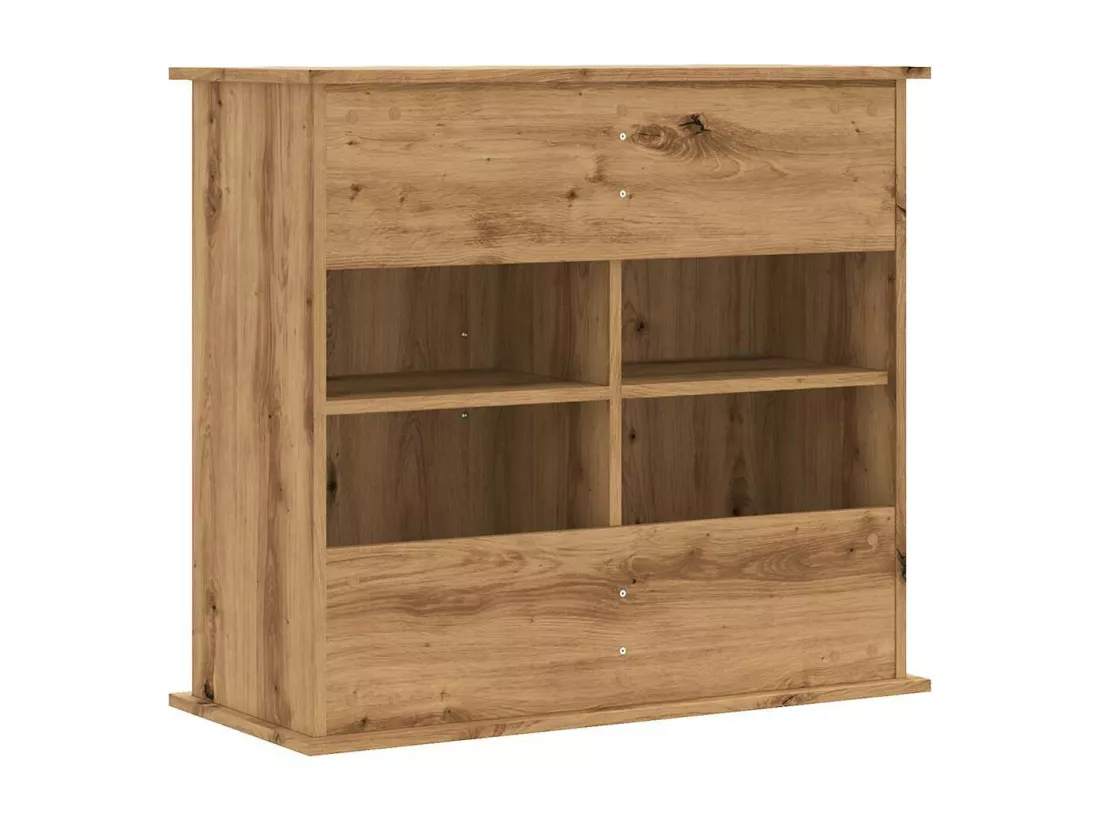 Support d'aquarium chêne artisanal 81x36x73 cm bois ingénierie