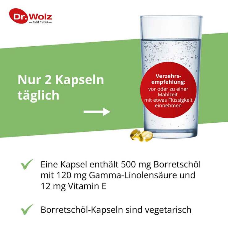 Borretschöl Kapseln Dr. Wolz, 60 St