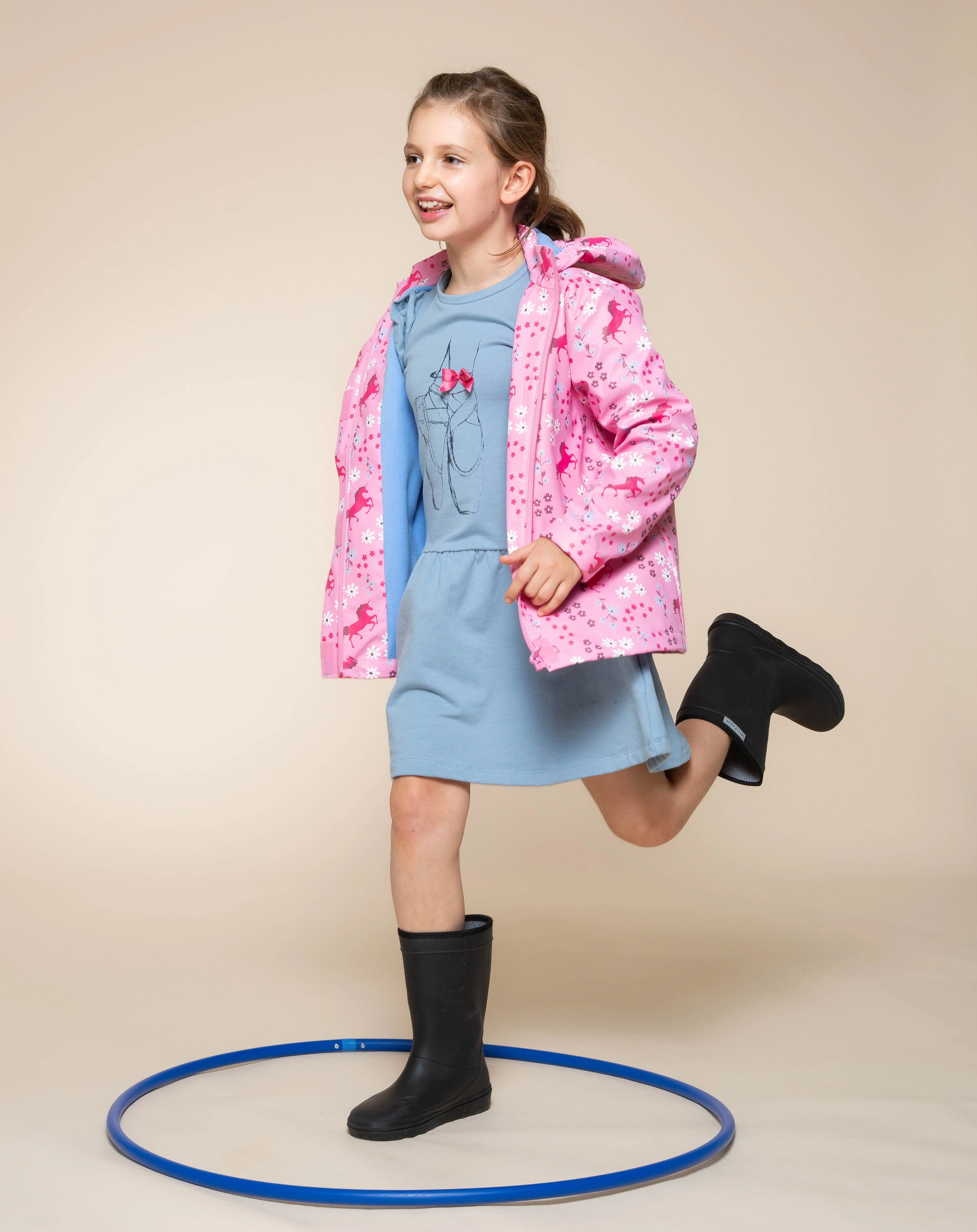 Regenjacke EINHORN gefüttert in pink unicorn dream