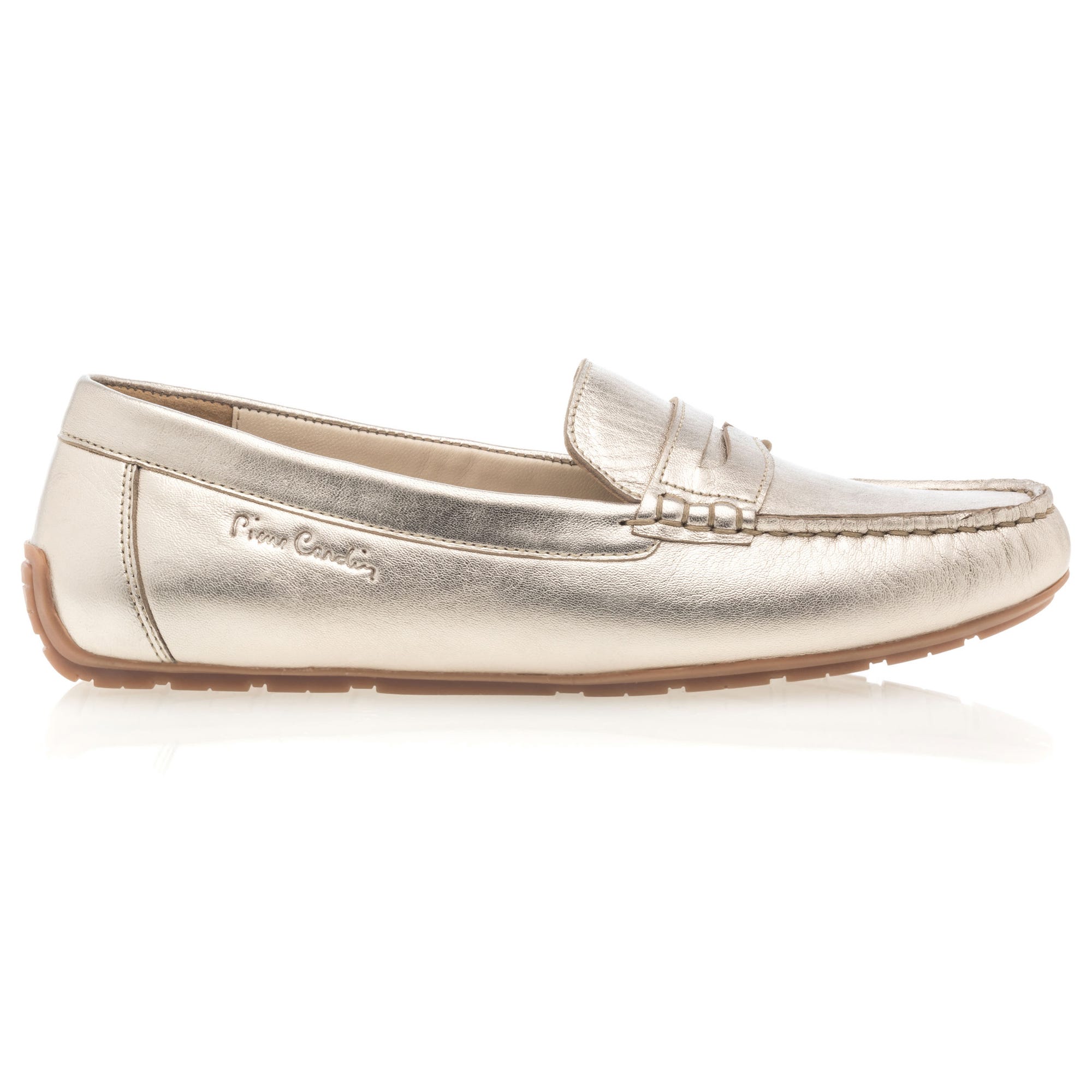 Mocassins Femme en cuir or