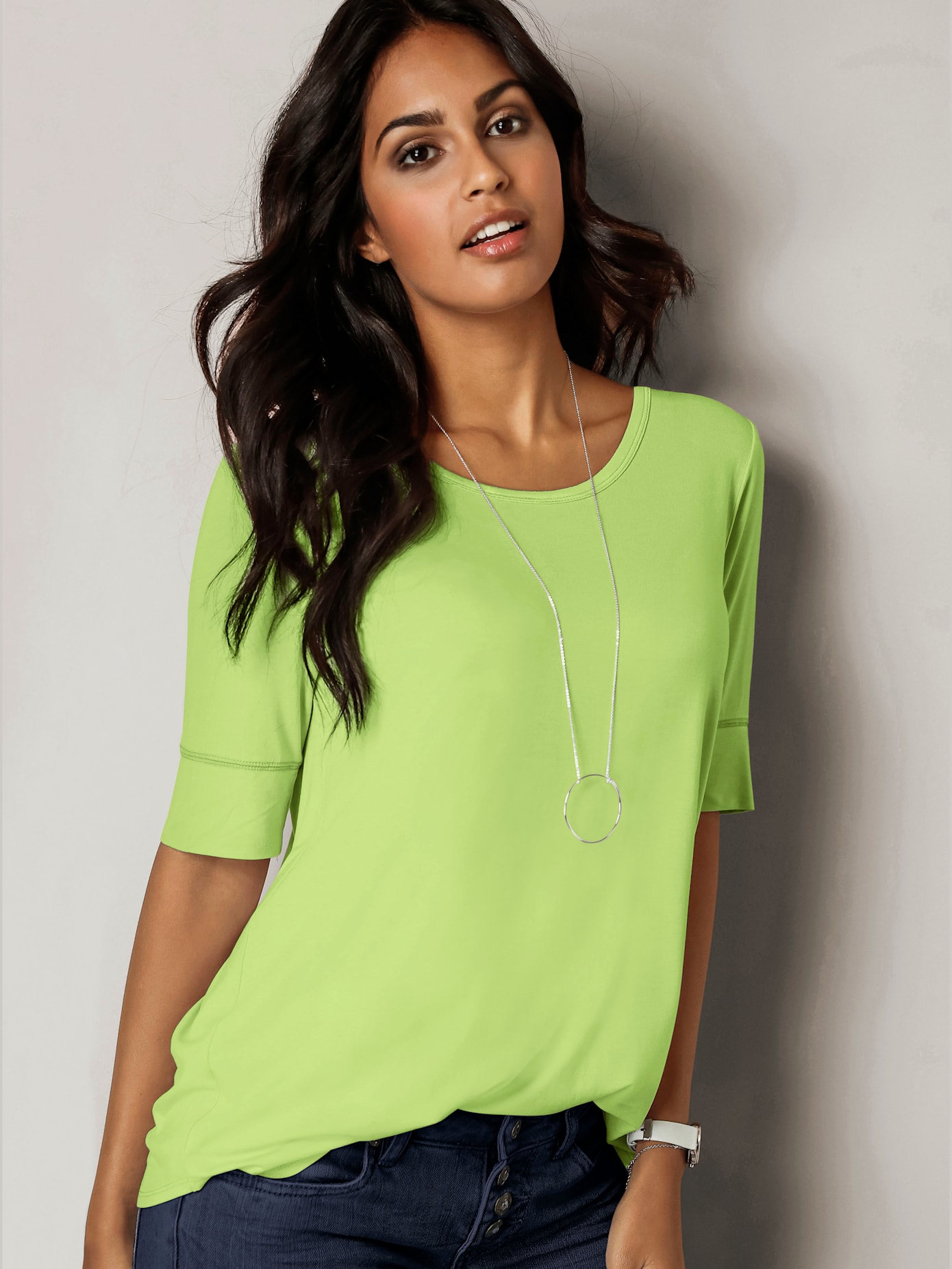 T-shirt femme simple élégant manches doublées