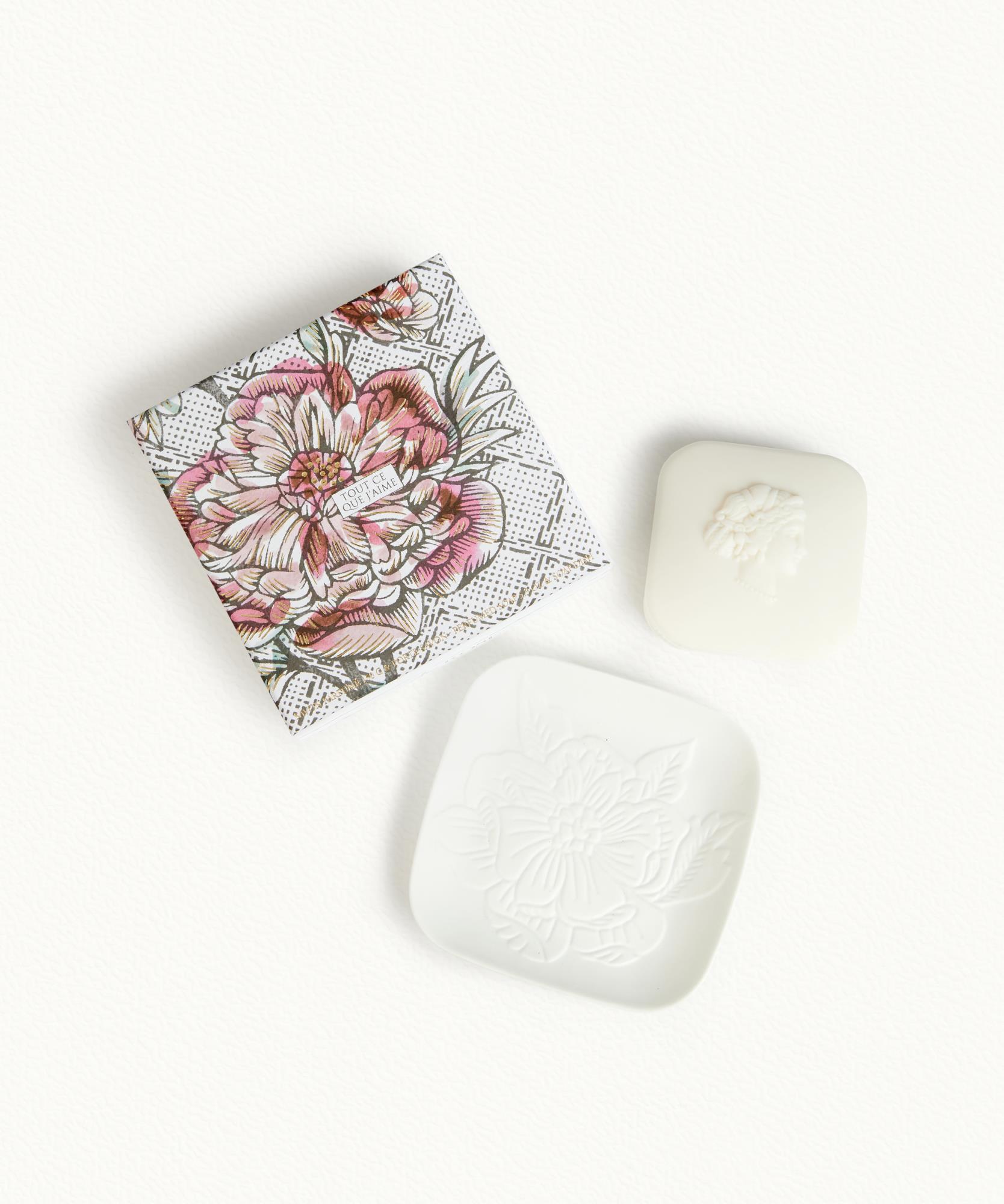 Ma Rose  Savon & porte savon - 150 g + 11 x 11cm