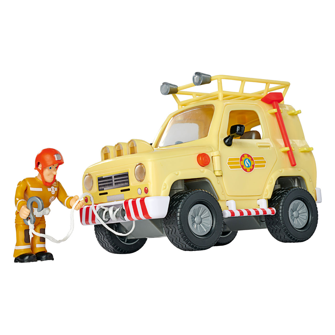Brandweerman Sam Mountain 4x4 Jeep met Figuur