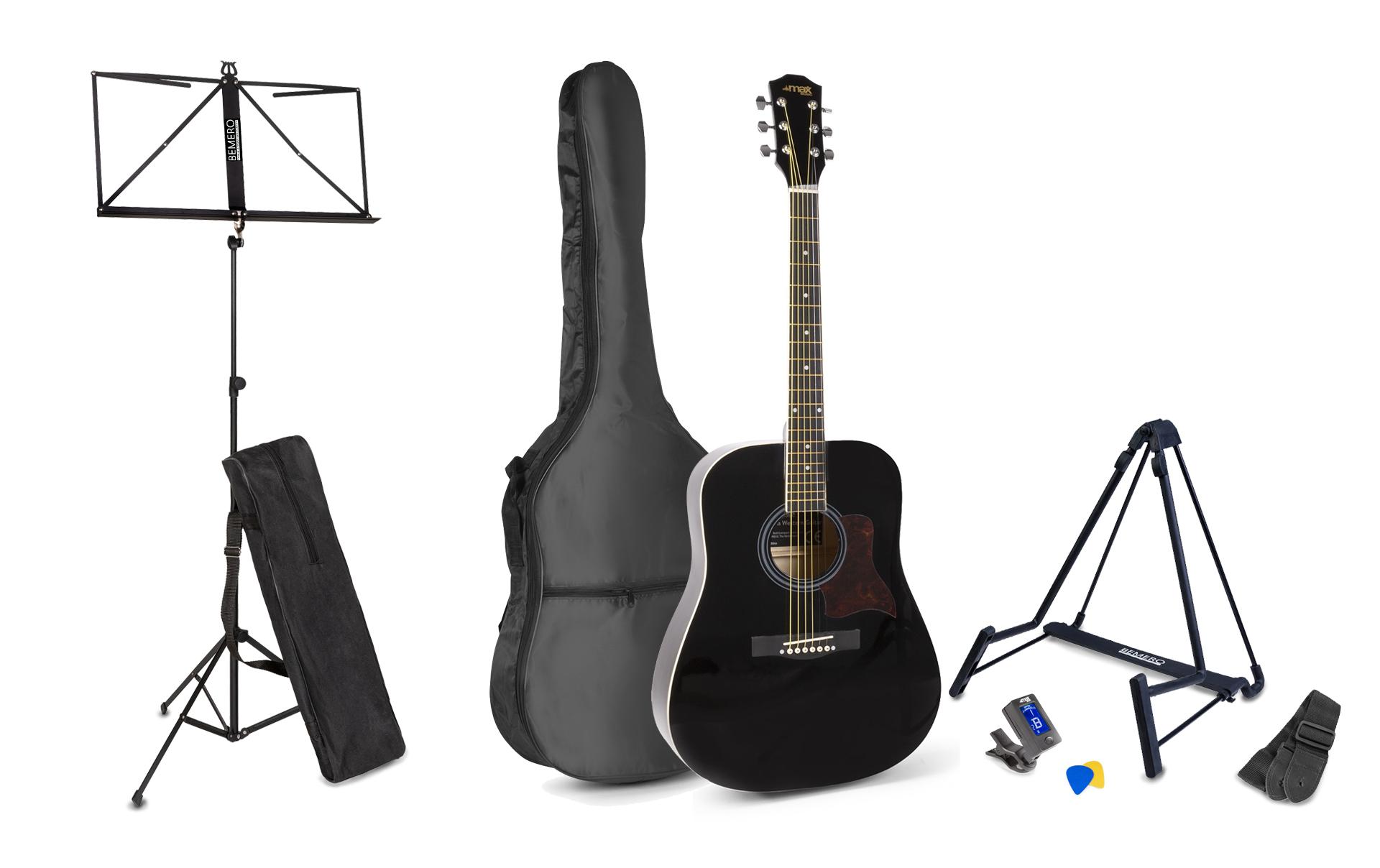 Westerngitarre SoloJam Kit Schwarz<br>Westerngitarre mit Zubehör