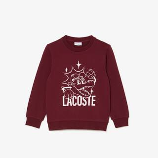 Sweatshirt imprimé crocodile en coton Pullovers & Sweatshirts - Rouge - Lacoste - Enfant