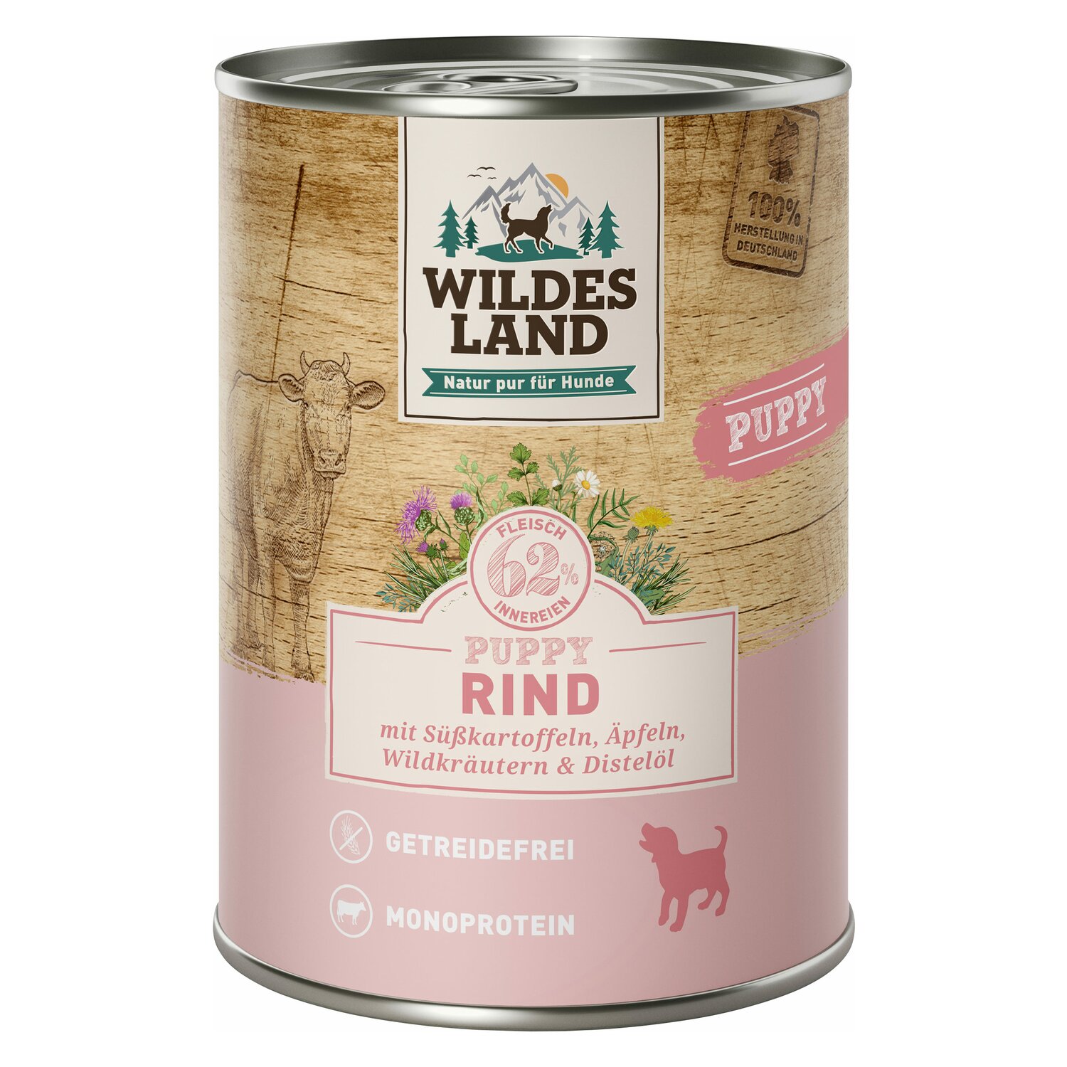 WILDES LAND Nassfutter Classic Puppy - 400g - Rind