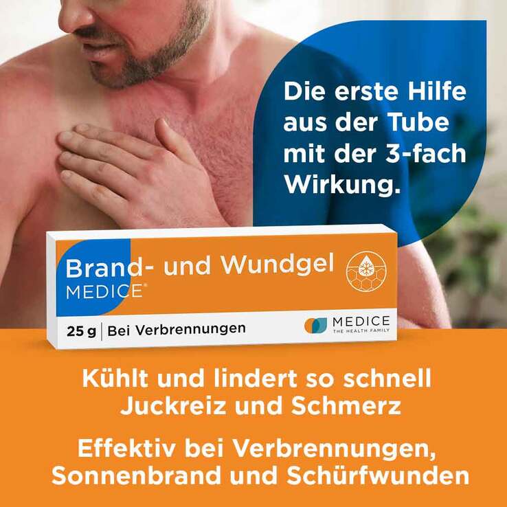 Brand- und Wundgel Medice bei Verbrennungen, 25 g