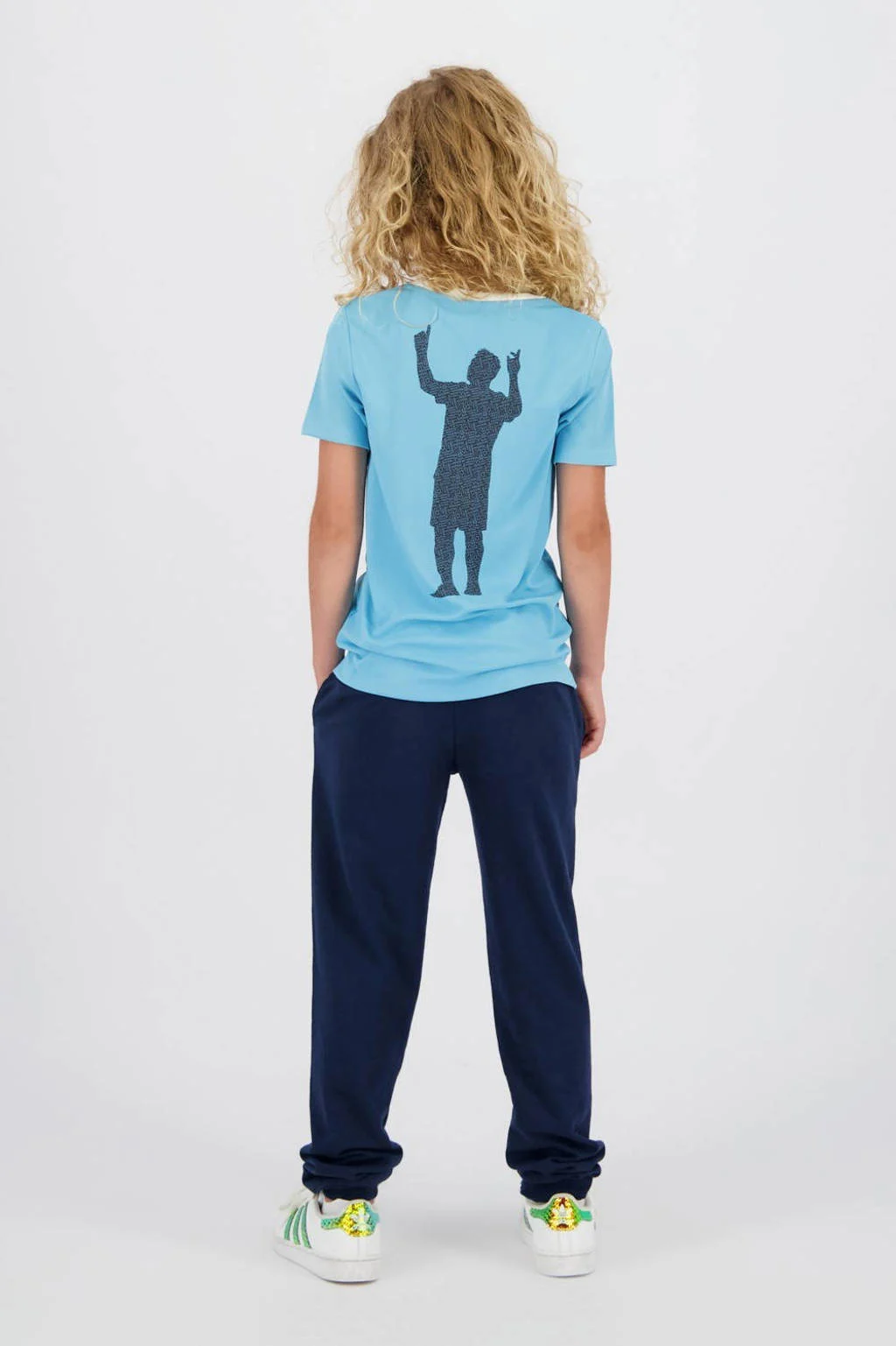 Messi T-shirt + joggingbroek lichtblauw/donkerblauw