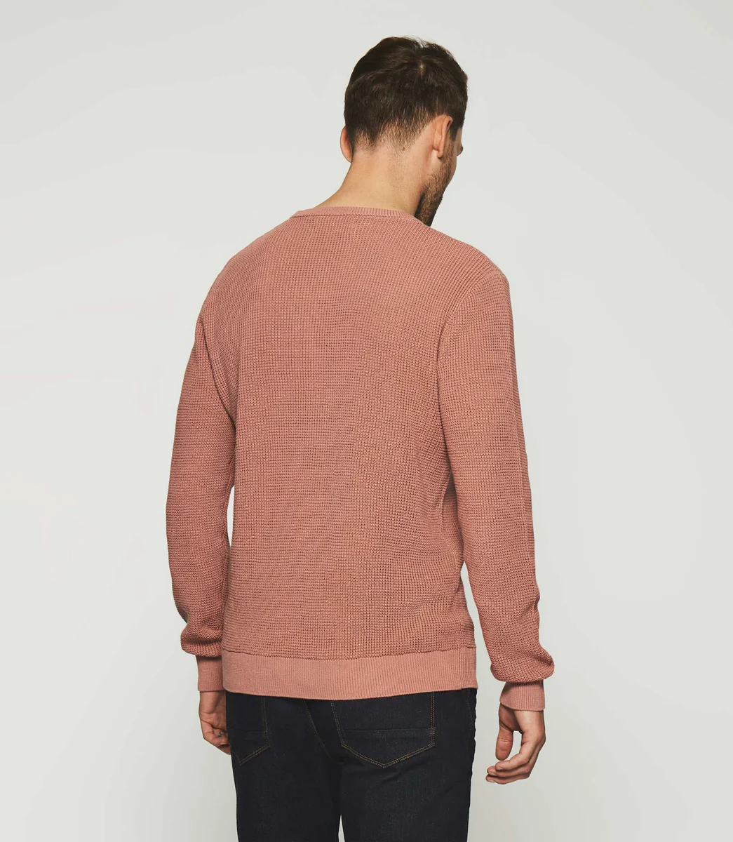 Pull col rond en coton rose DJANGO