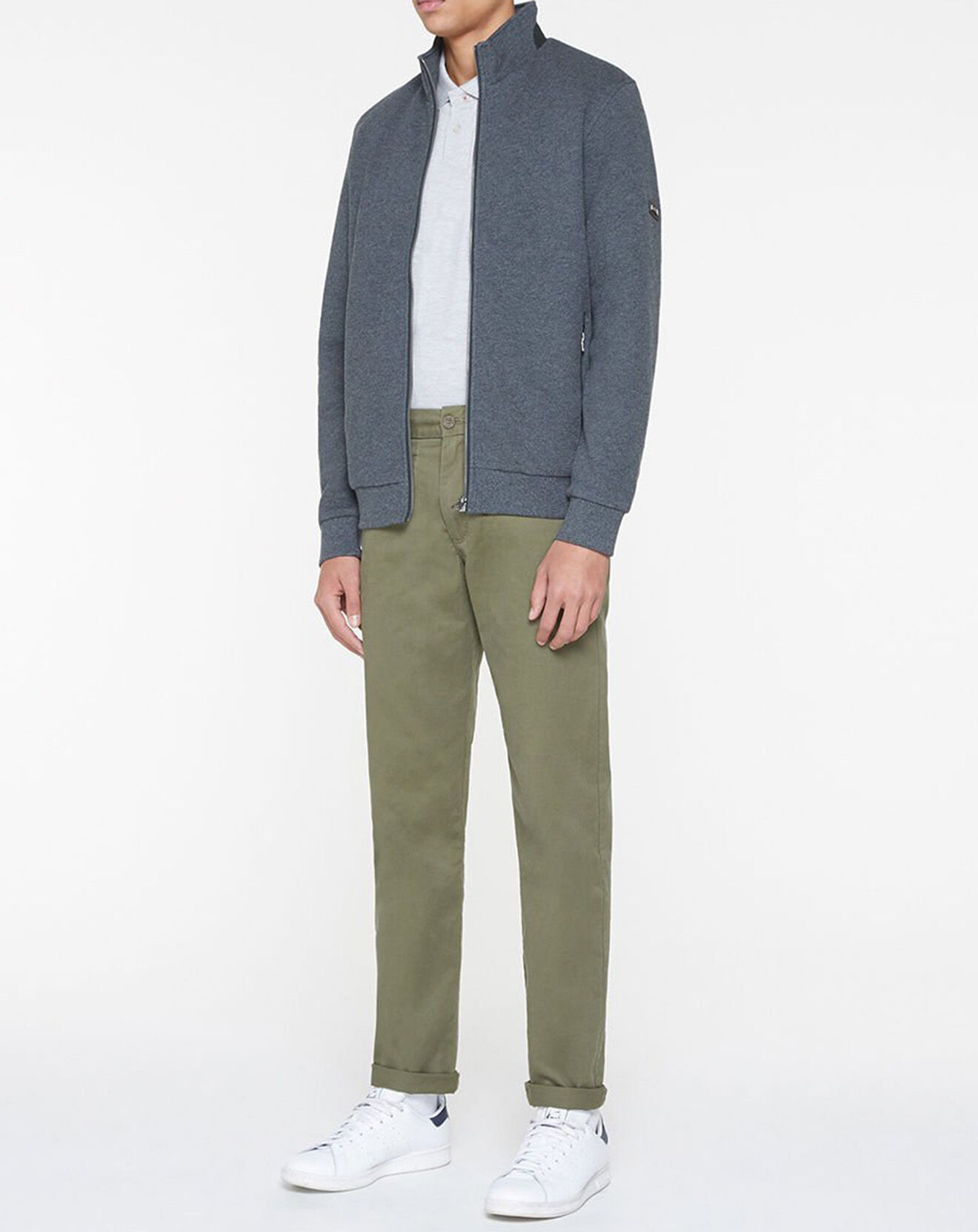 Hackett London Bombers en jersey Point gris